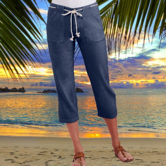 Fresh Produce L XL Del Mar Moonlight Capri Pants